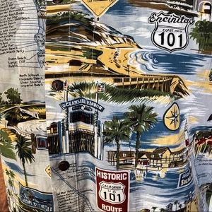 Historic Hwy. 101 Hawaiian Shirt - 100% Cotton